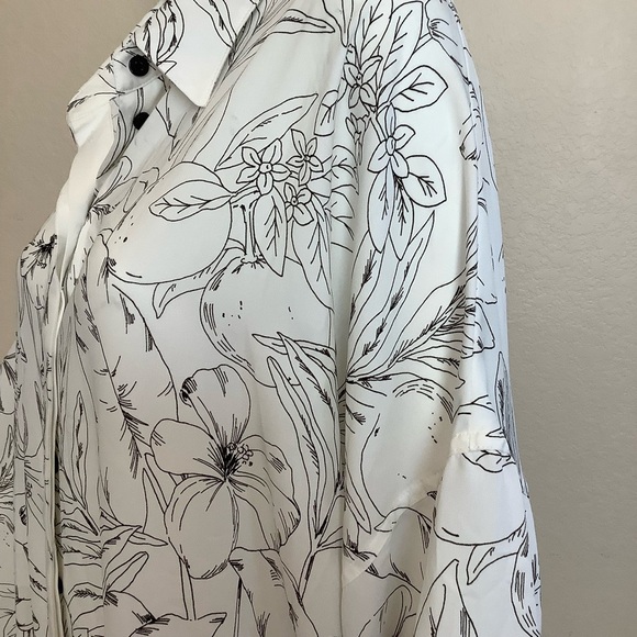 Punt Roma Fruit Floral Print Button-Up Shirt Dress - Picture 4 of 7